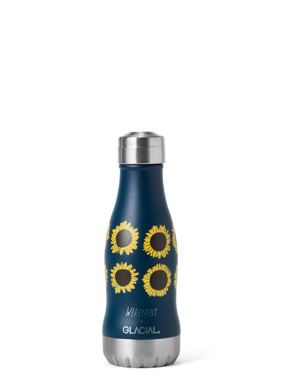 Water Bottle Flower Power Navy 280ml
